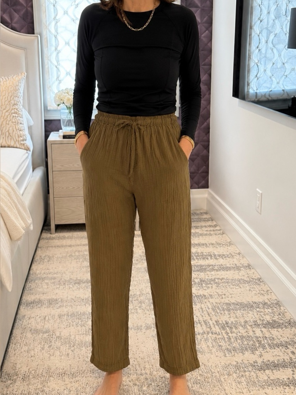 Xirena Jordyn Pant in Army Green. Size S.